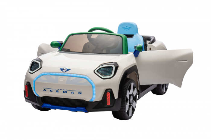 Masinuta electrica Premier Mini Concept Aceman, 12V, roti cauciuc EVA, scaun piele ecologica, alb [14]