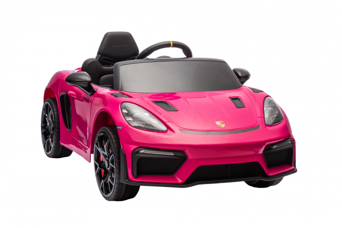 Masinuta electrica Premier Porsche Spyder 718 RS , 12V, roti cauciuc EVA, scaun piele ecologica, roz [11]