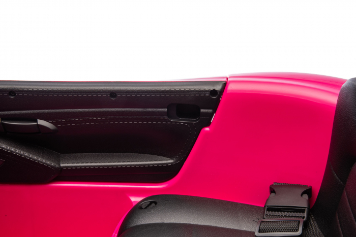 Masinuta electrica Premier Porsche Spyder 718 RS , 12V, roti cauciuc EVA, scaun piele ecologica, roz [21]