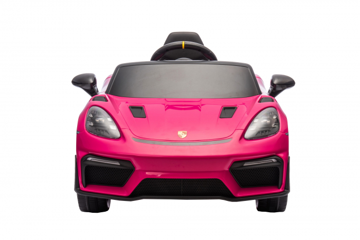 Masinuta electrica Premier Porsche Spyder 718 RS , 12V, roti cauciuc EVA, scaun piele ecologica, roz [3]