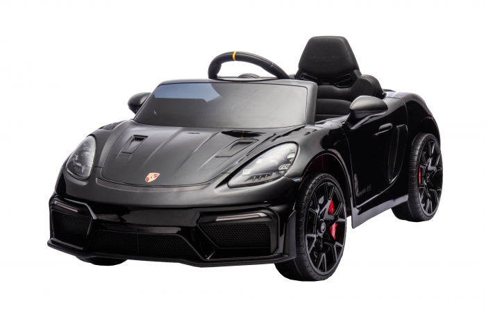 Masinuta electrica Premier Porsche Spyder 718 RS , 12V, roti cauciuc EVA, scaun piele ecologica, negru [5]