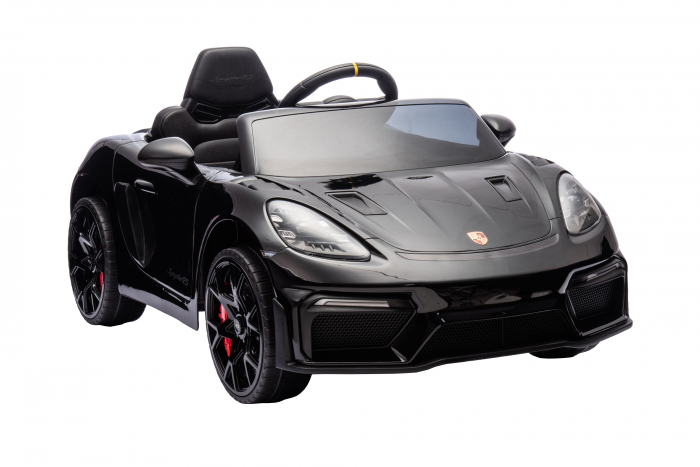 Masinuta electrica Premier Porsche Spyder 718 RS , 12V, roti cauciuc EVA, scaun piele ecologica, negru [10]