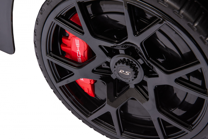 Masinuta electrica Premier Porsche Spyder 718 RS , 12V, roti cauciuc EVA, scaun piele ecologica, negru [24]