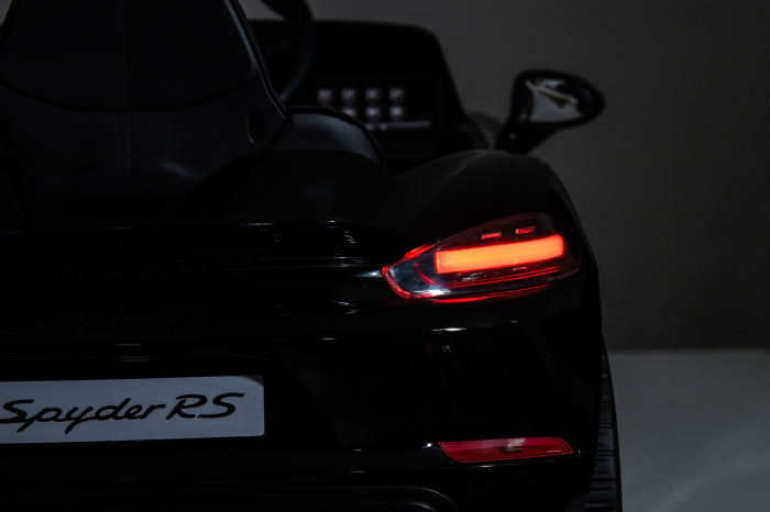 Masinuta electrica Premier Porsche Spyder 718 RS , 12V, roti cauciuc EVA, scaun piele ecologica, negru [31]