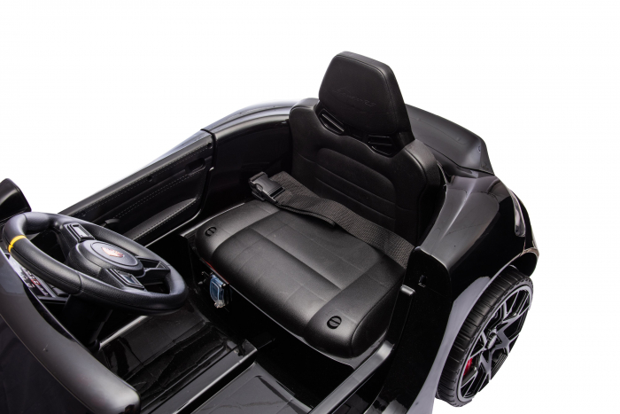 Masinuta electrica Premier Porsche Spyder 718 RS , 12V, roti cauciuc EVA, scaun piele ecologica, negru [20]