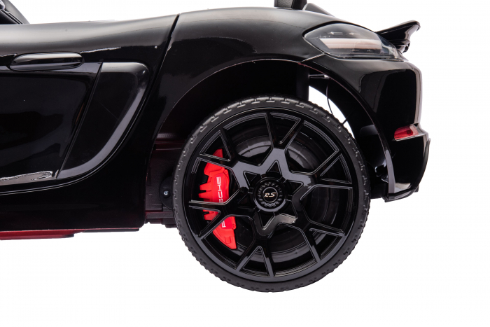 Masinuta electrica Premier Porsche Spyder 718 RS , 12V, roti cauciuc EVA, scaun piele ecologica, negru [22]