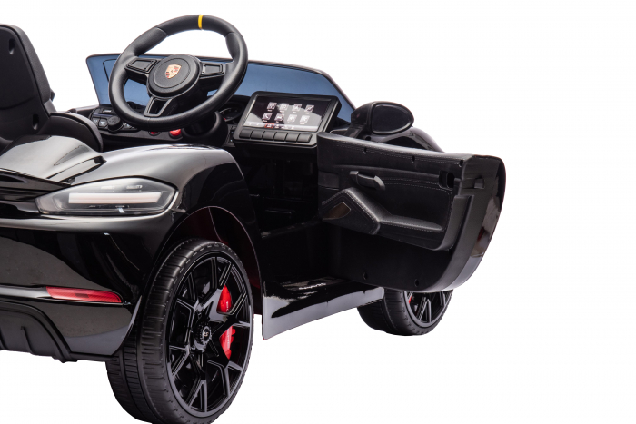 Masinuta electrica Premier Porsche Spyder 718 RS , 12V, roti cauciuc EVA, scaun piele ecologica, negru [15]