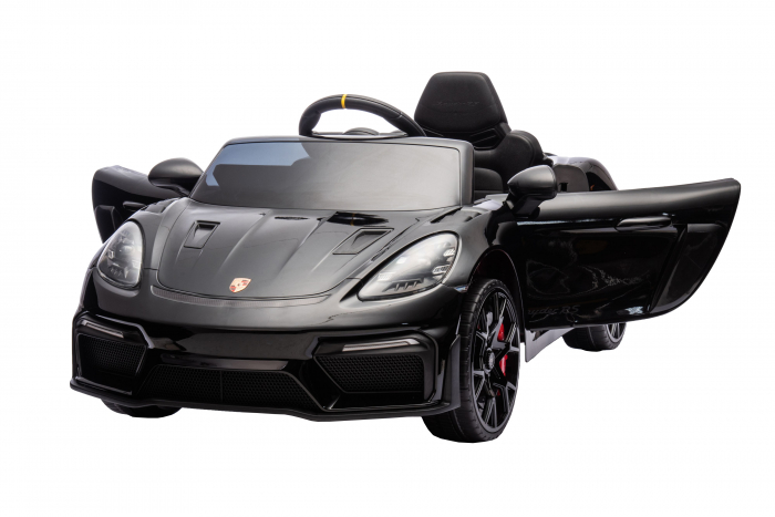 Masinuta electrica Premier Porsche Spyder 718 RS , 12V, roti cauciuc EVA, scaun piele ecologica, negru [12]