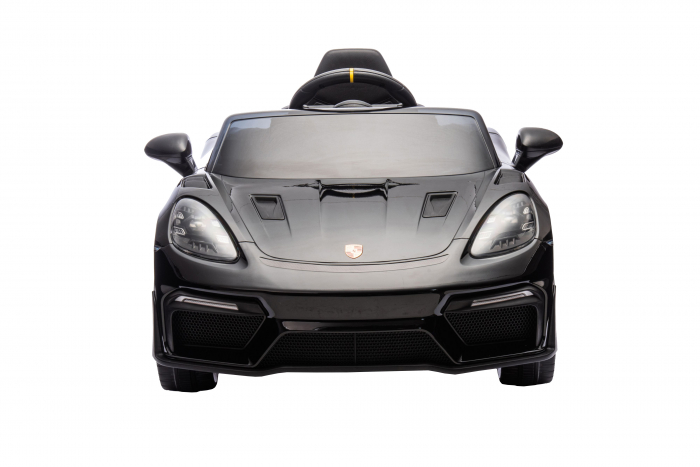 Masinuta electrica Premier Porsche Spyder 718 RS , 12V, roti cauciuc EVA, scaun piele ecologica, negru [3]