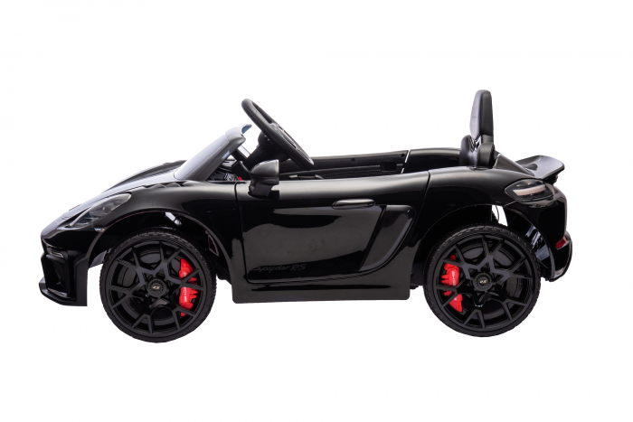 Masinuta electrica Premier Porsche Spyder 718 RS , 12V, roti cauciuc EVA, scaun piele ecologica, negru [6]