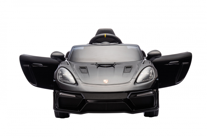 Masinuta electrica Premier Porsche Spyder 718 RS , 12V, roti cauciuc EVA, scaun piele ecologica, negru [11]