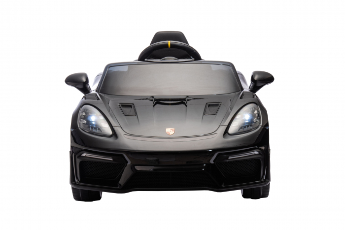 Masinuta electrica Premier Porsche Spyder 718 RS , 12V, roti cauciuc EVA, scaun piele ecologica, negru [23]