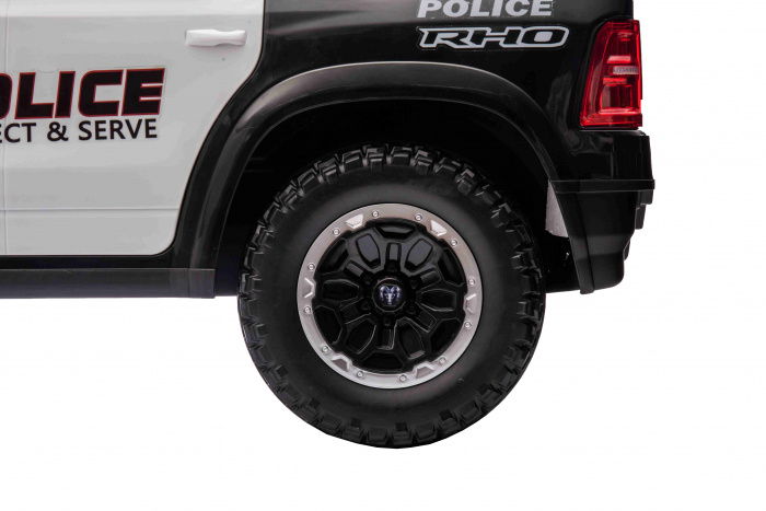 Masinuta electrica Premier RAM 1500 RHO Politie, 12V, roti cauciuc EVA, scaun piele ecologica, negru [19]