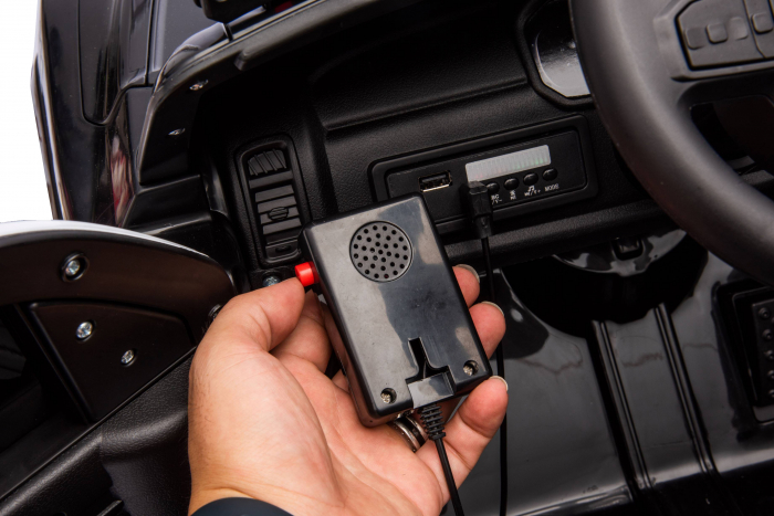 Masinuta electrica Premier RAM 1500 RHO Politie, 12V, roti cauciuc EVA, scaun piele ecologica, negru [24]