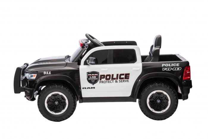 Masinuta electrica Premier RAM 1500 RHO Politie, 12V, roti cauciuc EVA, scaun piele ecologica, negru [5]