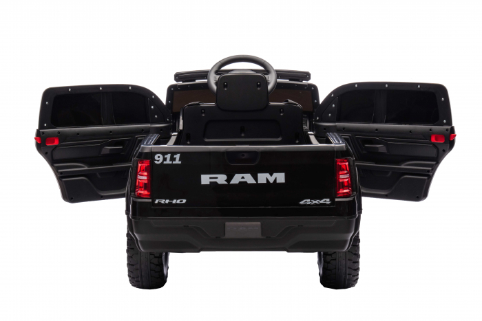 Masinuta electrica Premier RAM 1500 RHO Politie, 12V, roti cauciuc EVA, scaun piele ecologica, negru [11]