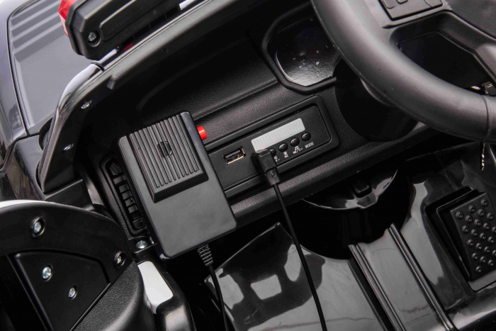 Masinuta electrica Premier RAM 1500 RHO Politie, 12V, roti cauciuc EVA, scaun piele ecologica, negru [23]