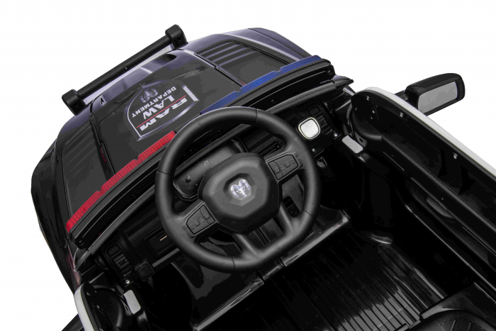 Masinuta electrica Premier RAM 1500 RHO Politie, 12V, roti cauciuc EVA, scaun piele ecologica, negru [28]