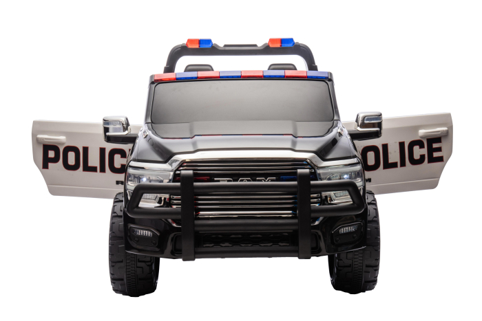 Masinuta electrica Premier RAM 3500 Politie, 12V, 2 copii, roti cauciuc EVA, scaun piele ecologica, negru [12]