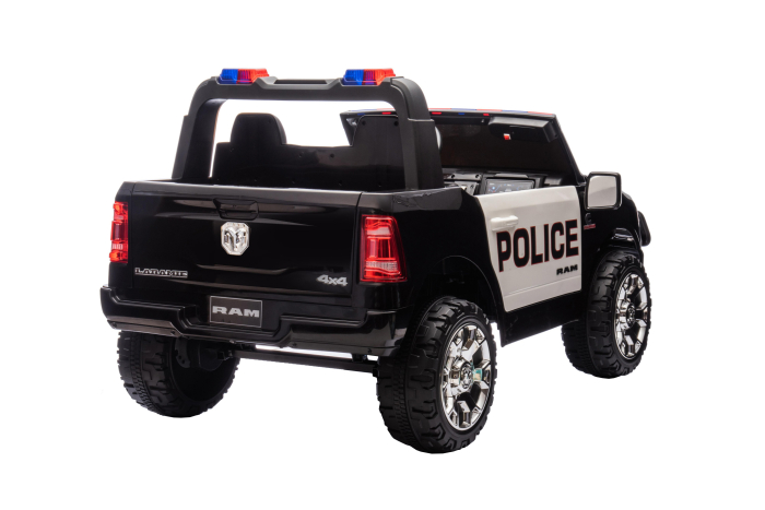 Masinuta electrica Premier RAM 3500 Politie, 12V, 2 copii, roti cauciuc EVA, scaun piele ecologica, negru [8]