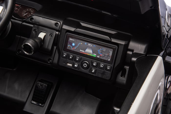 Masinuta electrica Premier RAM 3500 Politie, 12V, 2 copii, roti cauciuc EVA, scaun piele ecologica, negru [20]