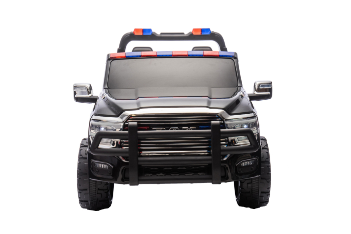 Masinuta electrica Premier RAM 3500 Politie, 12V, 2 copii, roti cauciuc EVA, scaun piele ecologica, negru [2]
