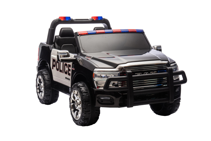 Masinuta electrica Premier RAM 3500 Politie, 12V, 2 copii, roti cauciuc EVA, scaun piele ecologica, negru [10]
