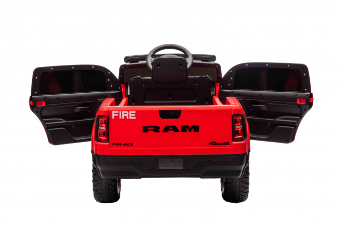 Masinuta electrica Premier RAM 1500 RHO Pompieri, 12V, roti cauciuc EVA, scaun piele ecologica, rosu [13]