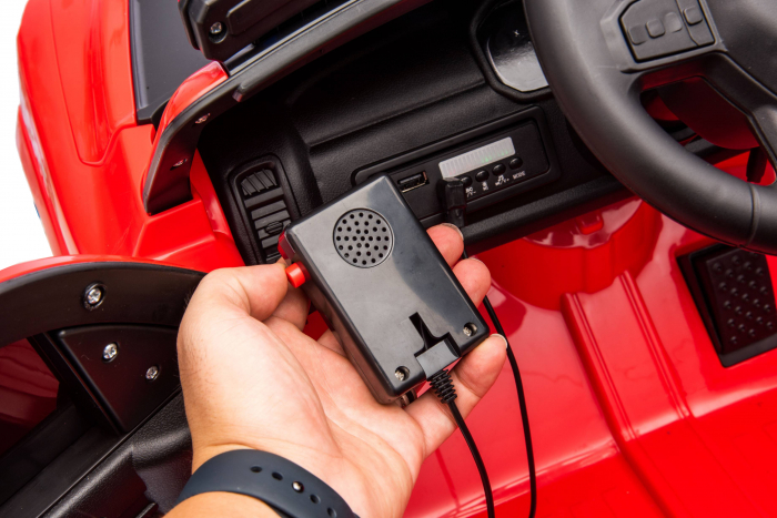 Masinuta electrica Premier RAM 1500 RHO Pompieri, 12V, roti cauciuc EVA, scaun piele ecologica, rosu [25]