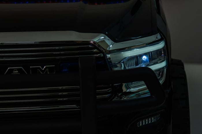 Masinuta electrica Premier RAM 3500 Politie, 12V, 2 copii, roti cauciuc EVA, scaun piele ecologica, negru [25]