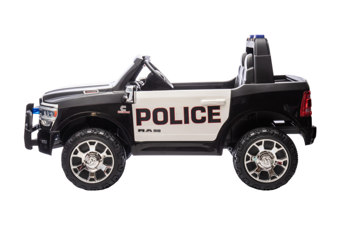 Masinuta electrica Premier RAM 3500 Politie, 12V, 2 copii, roti cauciuc EVA, scaun piele ecologica, negru [5]