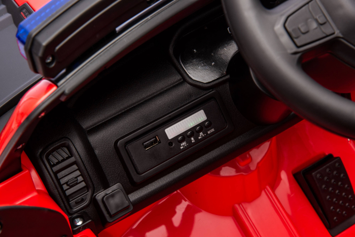 Masinuta electrica Premier RAM 1500 RHO Pompieri, 12V, roti cauciuc EVA, scaun piele ecologica, rosu [26]