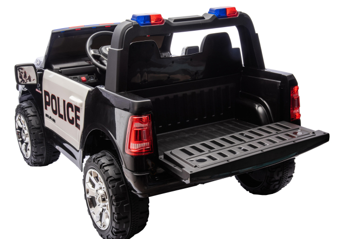 Masinuta electrica Premier RAM 3500 Politie, 12V, 2 copii, roti cauciuc EVA, scaun piele ecologica, negru [18]