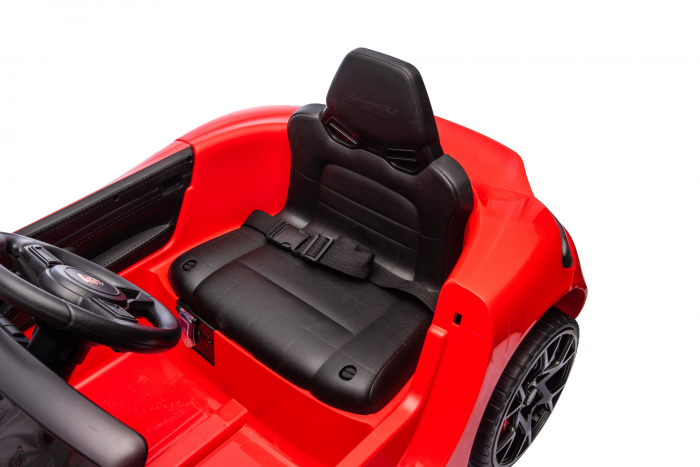 Masinuta electrica Premier Porsche Spyder 718 RS , 12V, roti cauciuc EVA, scaun piele ecologica, rosu [21]