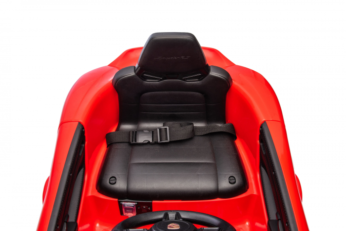 Masinuta electrica Premier Porsche Spyder 718 RS , 12V, roti cauciuc EVA, scaun piele ecologica, rosu [20]