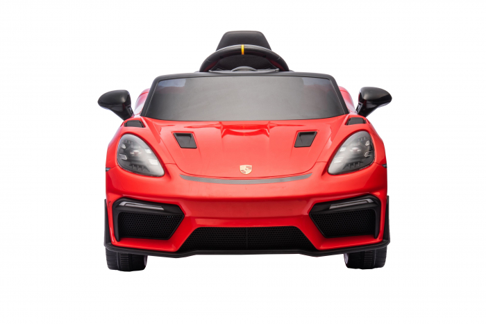 Masinuta electrica Premier Porsche Spyder 718 RS , 12V, roti cauciuc EVA, scaun piele ecologica, rosu [3]
