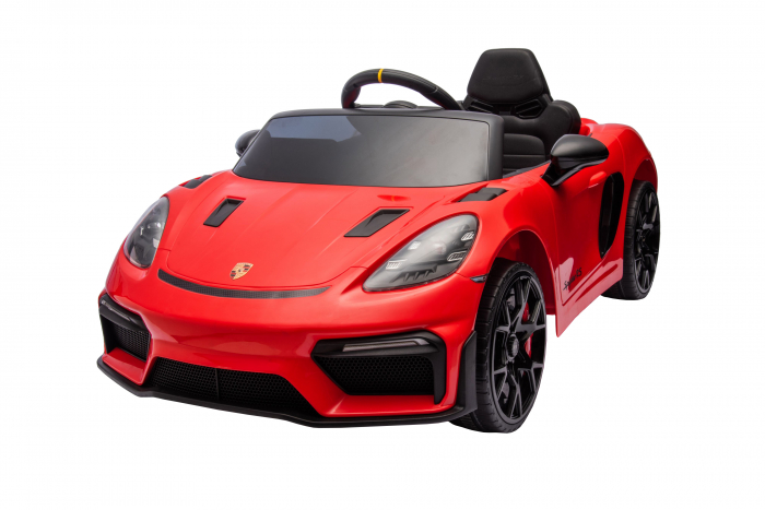 Masinuta electrica Premier Porsche Spyder 718 RS , 12V, roti cauciuc EVA, scaun piele ecologica, rosu [17]