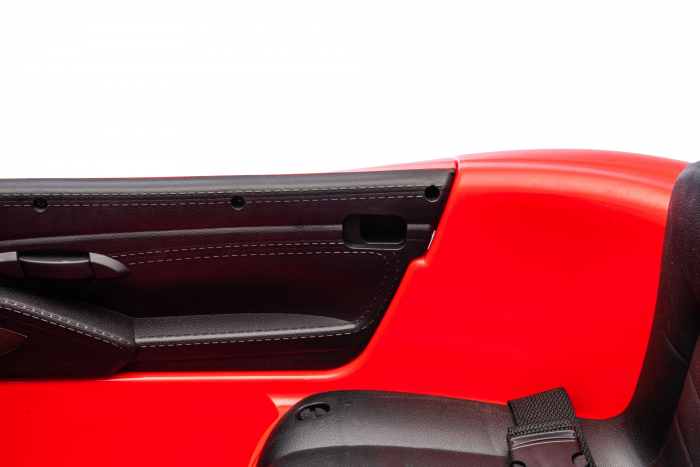 Masinuta electrica Premier Porsche Spyder 718 RS , 12V, roti cauciuc EVA, scaun piele ecologica, rosu [24]