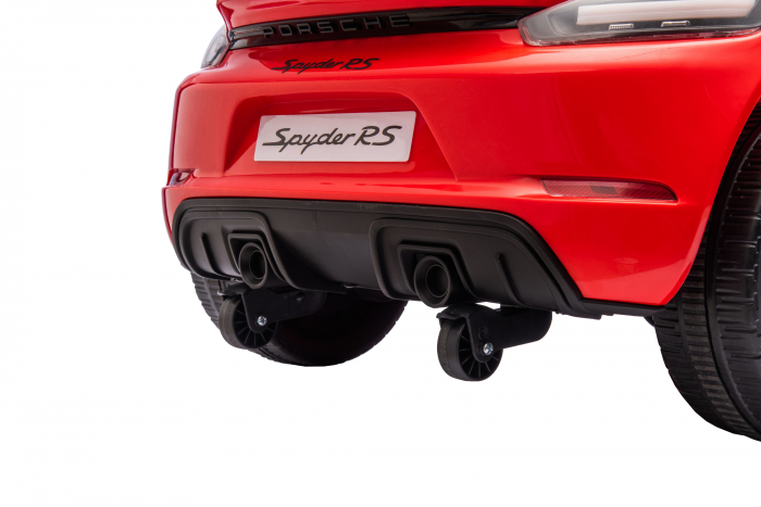 Masinuta electrica Premier Porsche Spyder 718 RS , 12V, roti cauciuc EVA, scaun piele ecologica, rosu [35]