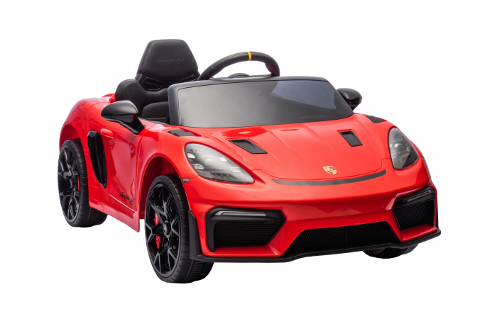 Masinuta electrica Premier Porsche Spyder 718 RS , 12V, roti cauciuc EVA, scaun piele ecologica, rosu [9]
