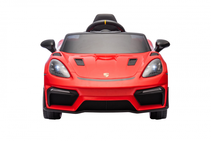 Masinuta electrica Premier Porsche Spyder 718 RS , 12V, roti cauciuc EVA, scaun piele ecologica, rosu [37]