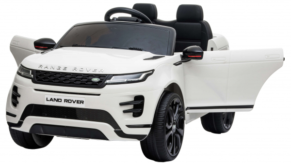 Masinuta electrica Premier Range Rover Evoque, 12V, roti cauciuc EVA, scaun piele ecologica, alb [11]
