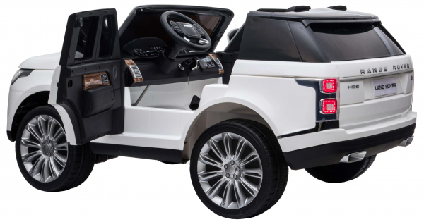 Masinuta electrica Premier Range Rover Vogue HSE, 12V, 2 locuri, roti cauciuc EVA, scaun piele ecologica, alb [12]