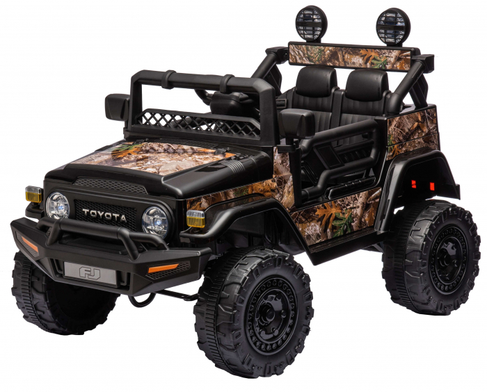 Masinuta electrica Premier Toyota FJ Cruiser, 12V, roti cauciuc EVA, scaun piele ecologica, negru (Forest) [15]