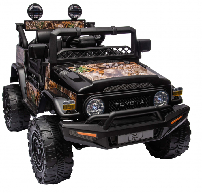 Masinuta electrica Premier Toyota FJ Cruiser, 12V, roti cauciuc EVA, scaun piele ecologica, negru (Forest) [14]