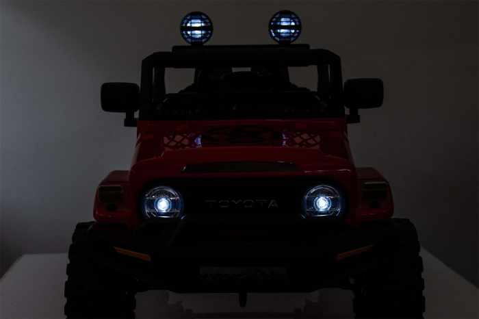 Masinuta electrica Premier Toyota FJ Cruiser, 12V, roti cauciuc EVA, scaun piele ecologica, rosu [19]