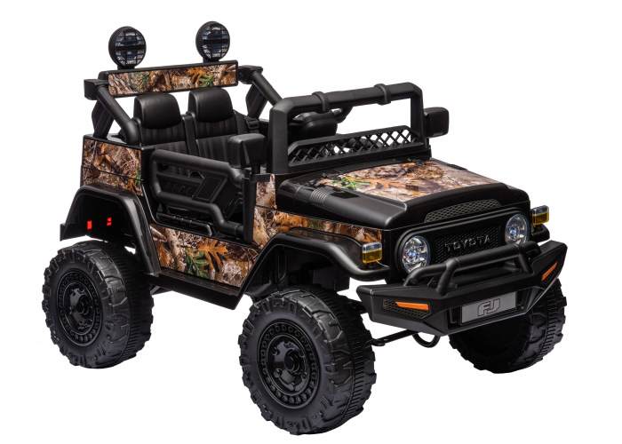 Masinuta electrica Premier Toyota FJ Cruiser, 12V, roti cauciuc EVA, scaun piele ecologica, negru (Forest) [13]