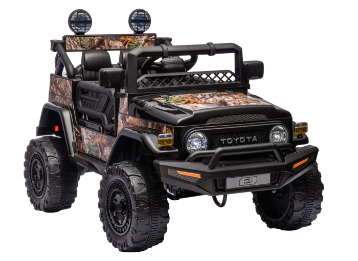 Masinuta electrica Premier Toyota FJ Cruiser, 12V, roti cauciuc EVA, scaun piele ecologica, negru (Forest) [8]