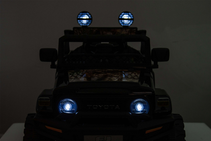 Masinuta electrica Premier Toyota FJ Cruiser, 12V, roti cauciuc EVA, scaun piele ecologica, negru (Forest) [21]
