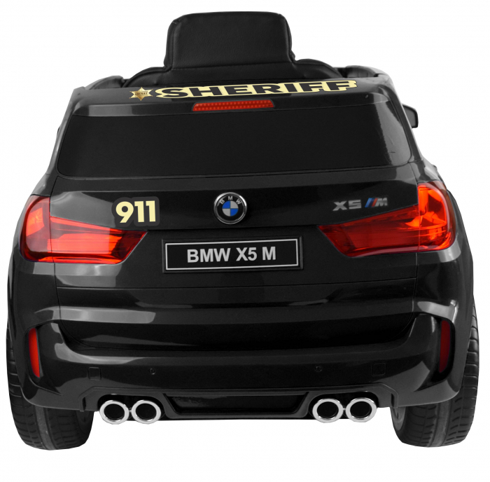 Masinuta electrica Premier BMW X5M Sheriff, 12V, roti cauciuc EVA, scaun piele ecologica, negru [9]
